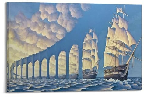 Rob Gonsalves Sun Sets Sail Art Poster Canvas Wall Art Prints 24x36inch(60x90cm) Frame-style