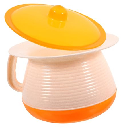 Orinal Infantil Tapa de Pp, Ligero y Reutilizable para Hogar | Diseño Antideslizante, Aísla Olor Peculiar, Color Naranja, Uso Nocturno, Formato Portátil