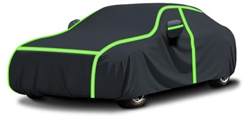 Car Cover For BMW 1 Series 118 | 4319x1799x1434mm, Anti-icing antifreeze car exterior cladding Full covers with green reflective strips Sun outdoor tarpaulin for windshield