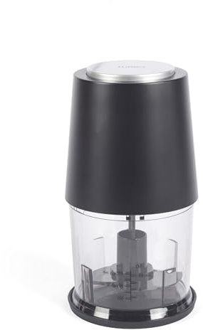 Picadora de Alimentos Salter – Cuchilla de Acero Inoxidable y Batidor Emulsionante, Bol para Picar de 500ml, Cortadora Eléctrica de Verduras, Tapa para Almacenamiento, Base Antideslizante, 260W