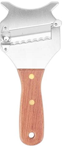 Baxnore Grattugia per tartufi Utensile da ondulato in acciaio inossidabile a spessore regolabile con manico ergonomico in legno per radere formaggio al cioccolato e tartufi 7,4 x