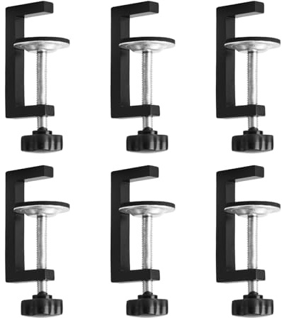 PULIANGLIU 6 Pcs G Clamps for Woodworking Clamps, C Clamps Tiger Clamps | Small Table Clamps, 10-57mm Adjustable Screw G Clamps Heavy Duty Woodworking Bar Clamps for Woodwork Carpentry DIY Projects