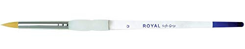 Royal Brush Soft Grip Gold Taklon Artist's Short Round SG225-8 Paintbrush