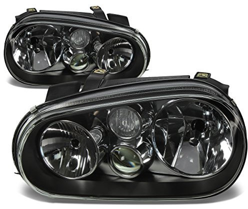 DNA MOTORING HL-OH-VWGOLF99-BK Projektor-Scheinwerfer, Ersatz für 99-06 Golf Cabrio