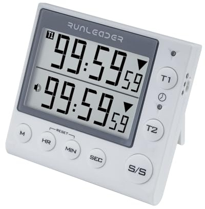 Jayron Temporizador de 2 Canales con Reloj Temporizador de Cocina Temporizador de Cuenta Regresiva Magnético Reloj Despertador Digital Temporizador Digital de Minutos/Segundos Cronómetro para Cocinar