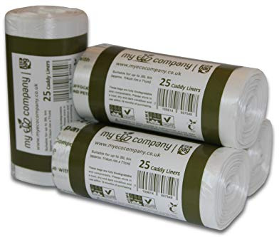 My Eco Company 30L X 100 Compostable Kitchen Food Waste Bin Bags Kerbside Caddy Liners (30 Litre)