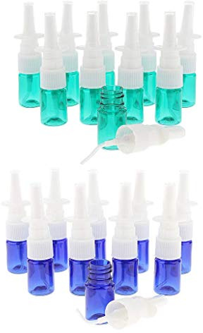 Tubayia 20 stycken 5 ml tömt nässpray flaska näsborste sprayflaska för hemmet, resor