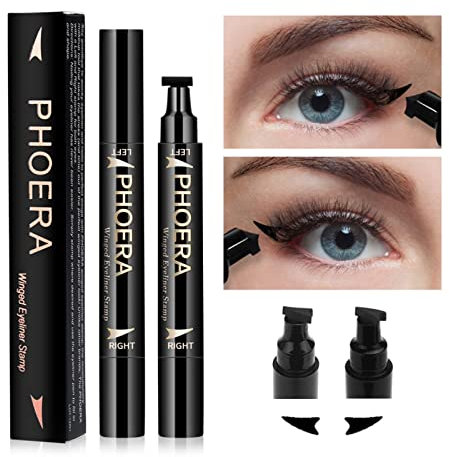 Wingliner Stamp - Black Liquid Eyeliner - Winged Eyeliner Pen - Easy to Use, Long Lasting, Smudge-Proof