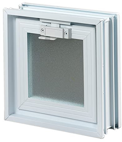 Ventana de ventilación para insertar en una pared de bloques de vidrio, ladrillo u hormigon | Dimensiones cm 24X24X8 | Sustituye 1 bloque de vidrio de 24x24x8 cm.| Unidad de venta 1 ventana
