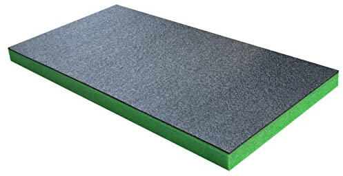 Shadow Foam Medium Sheet - 1000mm x 500mm | Cut and Peel Foam for Toolbox Organisation, Flight Cases, DIY & Tool Storage Systems (50mm, Green)