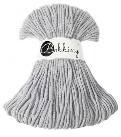 Bobbiny Junior 3 mm - Rope-Garn 100 m (Hellgrau)