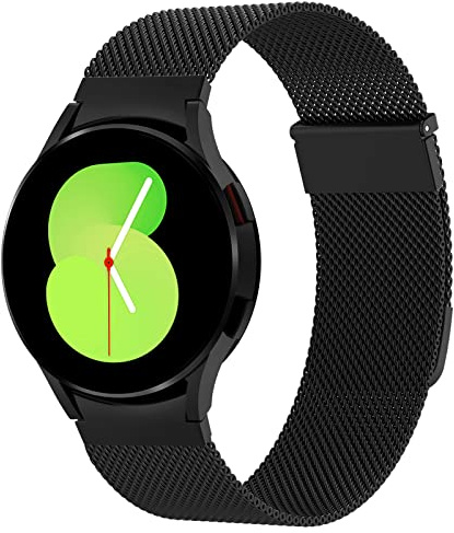 Higgs Armband Kompatibel mit Samsung Galaxy Watch 6/5/4 40mm 44mm, 5 Pro 45mm, 4 Classic 42mm/46mm, 6 Classic 43mm/47mm - Dual Magnetisch Armbänder für Damen und Herren, Edelstahl Metall