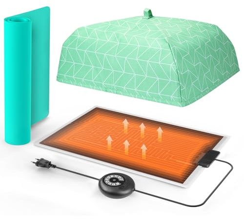 ISTOYO Harz-Heizmatte, Heizmatte mit Thermostat, Harzformen Heizkissen, Harz Aushärten Epoxidharztrockner mit Zeiteinstellungsfunktion für Epoxidformen, Harzversorgung, Silikonformen