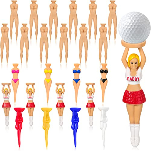 24 Pezzi Divertente Golf Tees Lady Bikini Ragazze Golf Tees 76 mm / 3 pollici in plastica Pin Up Golf Tees House Ladies Golf Tees per gli accessori di formazione di golf Zio regalo Addio al Celibato