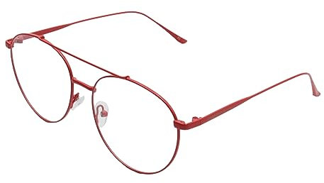 Goodbye, Rita. - Occhiali da Vista per Uomo e Donna - Collezione Koen - Prodotti in Policarbonato - Occhiali Demo Non Graduati - Rifinitura Metallica in Rosso - 135 x 50 mm
