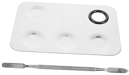minkissy 1set Makeup Mixing Plate Tool for Foundation Nail Art and Pigment Blending Easy to Clean Surface for Makeup Application and Design