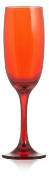 Pasabahce Imperial Set 6 Calici Flute in Vetro Rosso, 21cl