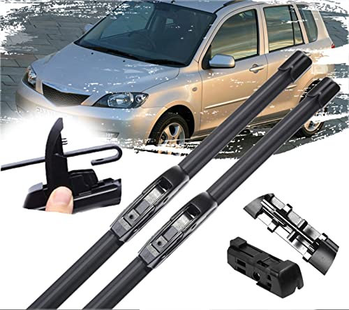 Auto Wischerblatt Für Mazda 2 Für Mazda2 Für Demio DY DE DJ 2002~2019 Frontscheibe Scheibenwischer Autozubehör 2003 2008 2015 Windschutzscheibe (Color : 2002-2007(DY))