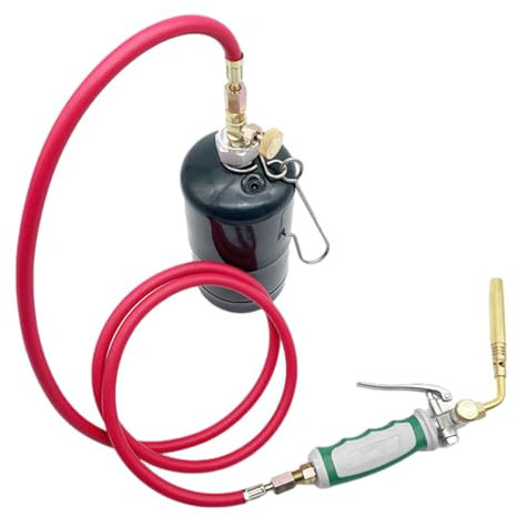 vzfit Cannello per Saldatura, cannello per brasatura, Lunghezza del Tubo: 1,6 m. Torcia per brasatura, Torcia per mappe Durevole, Torcia Portatile Regolabile per hobbisti, Saldatura, brasatura