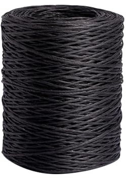 Blumendraht Tragbare Blumenbinde-Weinverpackung, Blumendraht, Rankenhandwerk, rustikales Papier, verpackt for Blumensträuße, Girlanden, Weihnachtskränze, Korbherstellung Gartendraht (Color : Black)