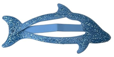 SELiLe Haarspange für Damen, Delfin für Kinder, Bühne, flackernder Glitzer, bunter Delfin, 2000er Jahre, Mädchen, Kopfschmuck, Haarspange