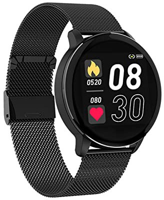 QESTO Kmccd - Reloj inteligente impermeable para mujer, 1.3 pulgadas, con seguimiento de la salud femenina, monitor de frecuencia cardíaca, reloj inteligente deportivo al aire libre para teléfonos