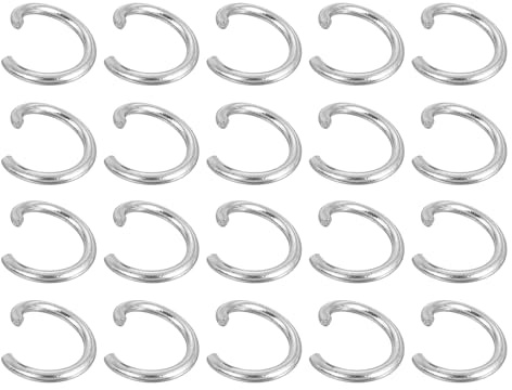 QUARKZMAN 200 Stück Biegeringe Edelstahl, 6 mm Spaltringe Metall 0,8 mm Dicke Offene Ringe Schmuck Reparatur Kettenringe Sprungringe für Schmuckherstellung Armbänder Halsketten Handwerk