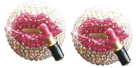 iplusmile 2stücke Kfz Aromatherapie Vent Clip Mit Strass Für Duftöle Eleganter Auto-diffuser Zur Geruchsentfernung Installieren Dekorative Automobil-accessoires Für Frauen Rosé
