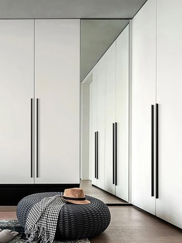 SZLXJMFL Tiradores Armarios Negro, 2 Tirador asa Mueble Sólido de Aluminio | Anodizado, Tiradores Cocina Distancia de Agujero: 96-1152 mm Tiradores de Cajon Tirador 1152mm/45.4in