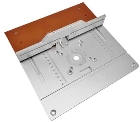 JDQTPOET Placa de inserción de Mesa, fresadora de Modelos de Madera de Aluminio para carpintería con Anillos (Rojo)