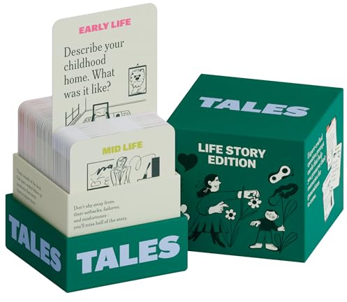 TALES 150 Conversation Cards, Life Story Edition, Preserve Family Memories