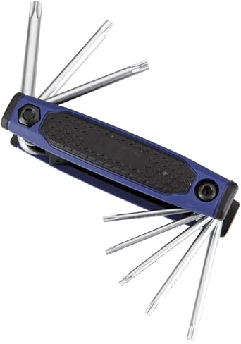 Zarivy Juego de 8 llaves acodadas Torx de medida T9 a T40, ideal para trabajos de mecánica y mantenimiento.