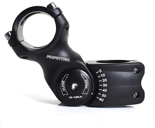 ENGWE MTB Potence réglable pour VTT 25,4 mm 31,8 mm, ± 60 degrés en Alliage d'aluminium, Potence de Guidon Courte pour VTT, vélo de Route, BMX, Cyclisme