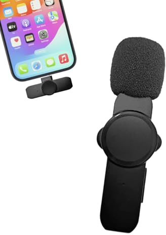 ADOC MS01 Kabelloses Ansteckmikrofon mit Geräuschunterdrückung, kompatibel mit Handys, Kameras und PC, professionelle Audioaufnahme für Videos, Streaming, Interviews und Unterricht