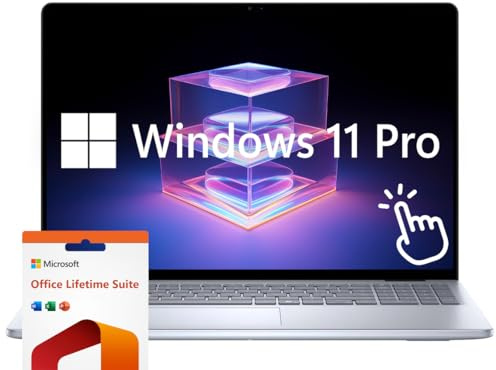 Dell Inspiron 16 FHD+ Touchscreen Laptop, 32GB RAM 1TB SSD, Intel Core 7 150U Processor, Windows 11 Pro with Microsoft Office Lifetime Suite, Fingerprint Reader, Backlit Keyboard, Ice Blue