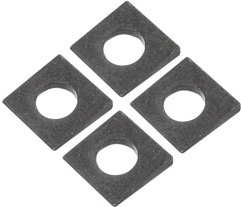 PATIKIL Rondelle Quadrate Smussate M16, 4 Pezzi Spessore Da 2 A 7.8mm Rondelle A Cuneo In Acciaio Al Carbonio Per Livellamento E Serraggio Hardware Di Fissaggio, Nero