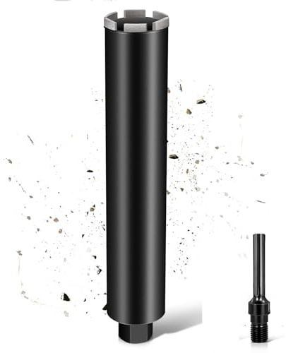 L460mm Diamantbohrkrone | 1 ¼ UNC Aufnahme | ⌀63mm mit Turbo | mit SDS-MAX | 2200U/min für Kernbohrgeräte Kernbohrkrone Kernbohrer Nassbohrkrone Trockenbohrkrone für Beton Mauerwerk Stein Granit