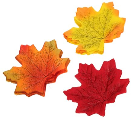 WEKADRIN 150 Pezzi Foglie d Acero Artificiale per Decorazioni Autunnali Feste del Ringraziamento e Lavoretti Creativi Foglie Finte Resistenti e Realistiche per Ghirlande e Addobbi