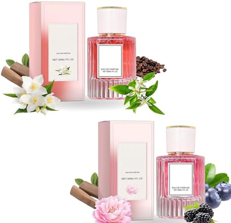 Pheromone Parfum Woman, Parfum aux Phéromones pour Femmes, Perfume Elégant Longue Durée, Perfume de Voyage Frais et Portable (30ml, 2pc)