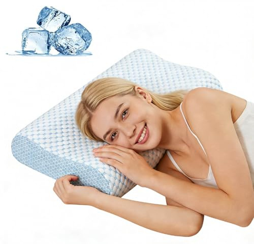 CSEDF-CRYP Oreiller Memoire De Forme 50 * 30cm, MatéRiau Respirant, Oreillers Ergonomiques pour La Nuque, RéGlable en Hauteur, Pillows for Sleeping pour Ceux Qui Dorment sur Le CôTé
