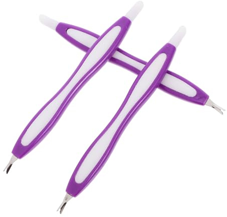 LRXIYODE 3 pezzi Forchetta per Rimozione Cuticole in Acciaio Resistente Strumento Manicure con Impugnatura Comoda Cuticole e Rimuovi Morta per Uso Professionale e Domestico Colore Casuale