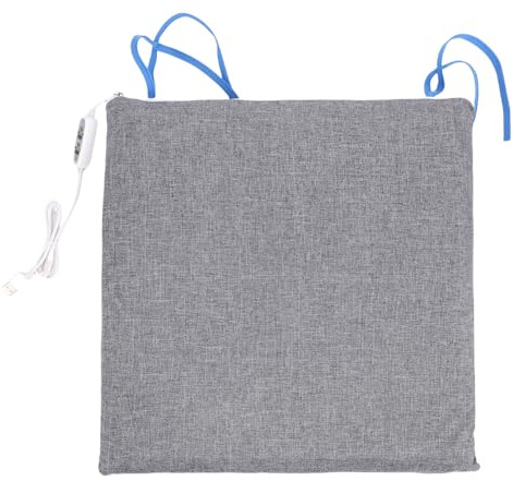 Fockety Cuscino per Sedile Riscaldato Portatile, Comodo Cuscino per Sedile Riscaldante in Schiuma, Cuscino per Sedia con 3 Impostazioni di Calore, Timer, Fondo Antiscivolo