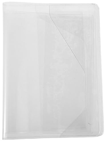 TOPBATHY Funda Protectora para Cuaderno A5 Transparente Resistente al Agua Funda de Plástico Reutilizable para Libro y Agenda Juego 2 Piezas Cubierta y Hojas Interiores Adecuado para