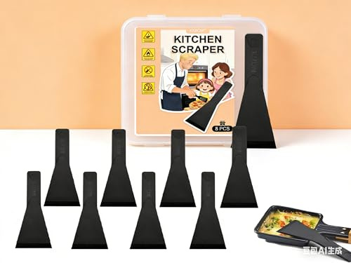 Raclette Pusher, Raclette Spatula, 8 Pieces Raclette Spatula, Kitchen Tools, Kitchen Utensils, Add Field for Non-Stick Pans, Cheese Grills, Gourmet Boards Frying Pans Fondue