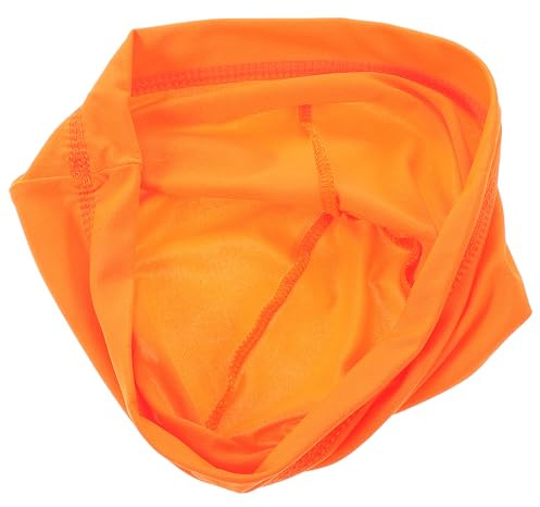 PACKOVE Windproof Breathable Cycling Cap with Ear Cover Lightweight Quick-Dry Running Beanie Hat for Men Women Under Helmet Sun Protection Orange