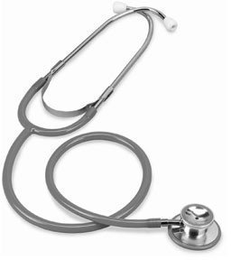 Medical Stethoscope Grey Tube Double Head