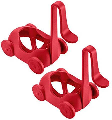 koziol Eierbecher Kocher Buggy 2er-Set, Kunststoff, solid himbeer rot, 6,3 x 12 x 10,9 cm