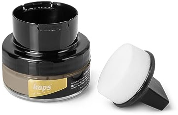 Kaps Crème De Chaussure Avec Applicateur D'Éponge, Soin Intensif Du Cuir Et Nourrissante, Crème De Cirage Pour Maroquinerie, Delicate, 70 Couleurs