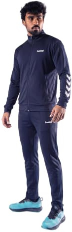 hummel Promo Poly Suit Trainingsanzug Herren - Tracksuit, Sportanzug & Freizeitanzug - 2-Teiliger Jogginganzug mit Jogginghose & Trainingsjacke - aus 100% Polyester mit Glatter Oberfläche