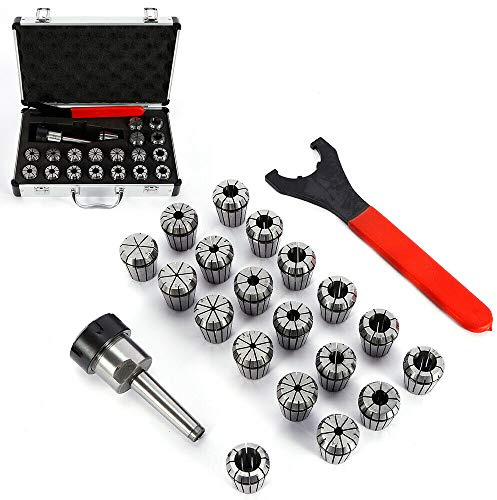 ER32 Collet Chuck with MT2 ER32 M10 21 Piece ER32 Collet Chuck from 2mm to 20mm for CNC Engraving Machines or Milling Tools